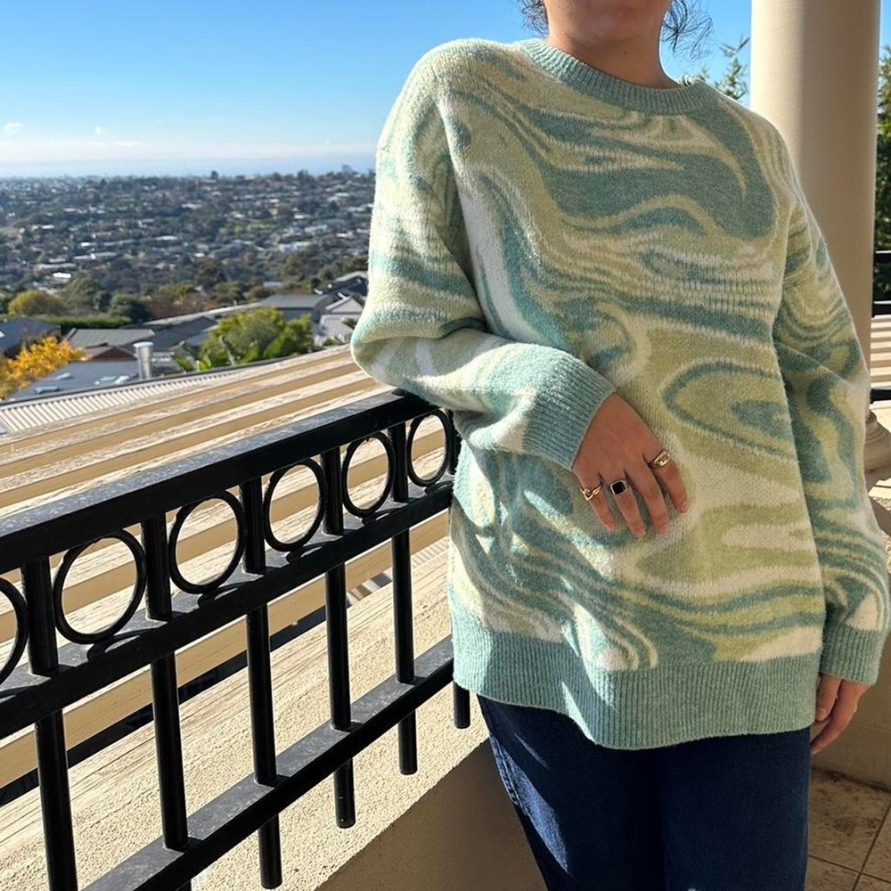 Glassons Race Swirl Oversized Knit Sweater